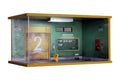 1:18 model car garage display case with clear acrylic front and interior lighting