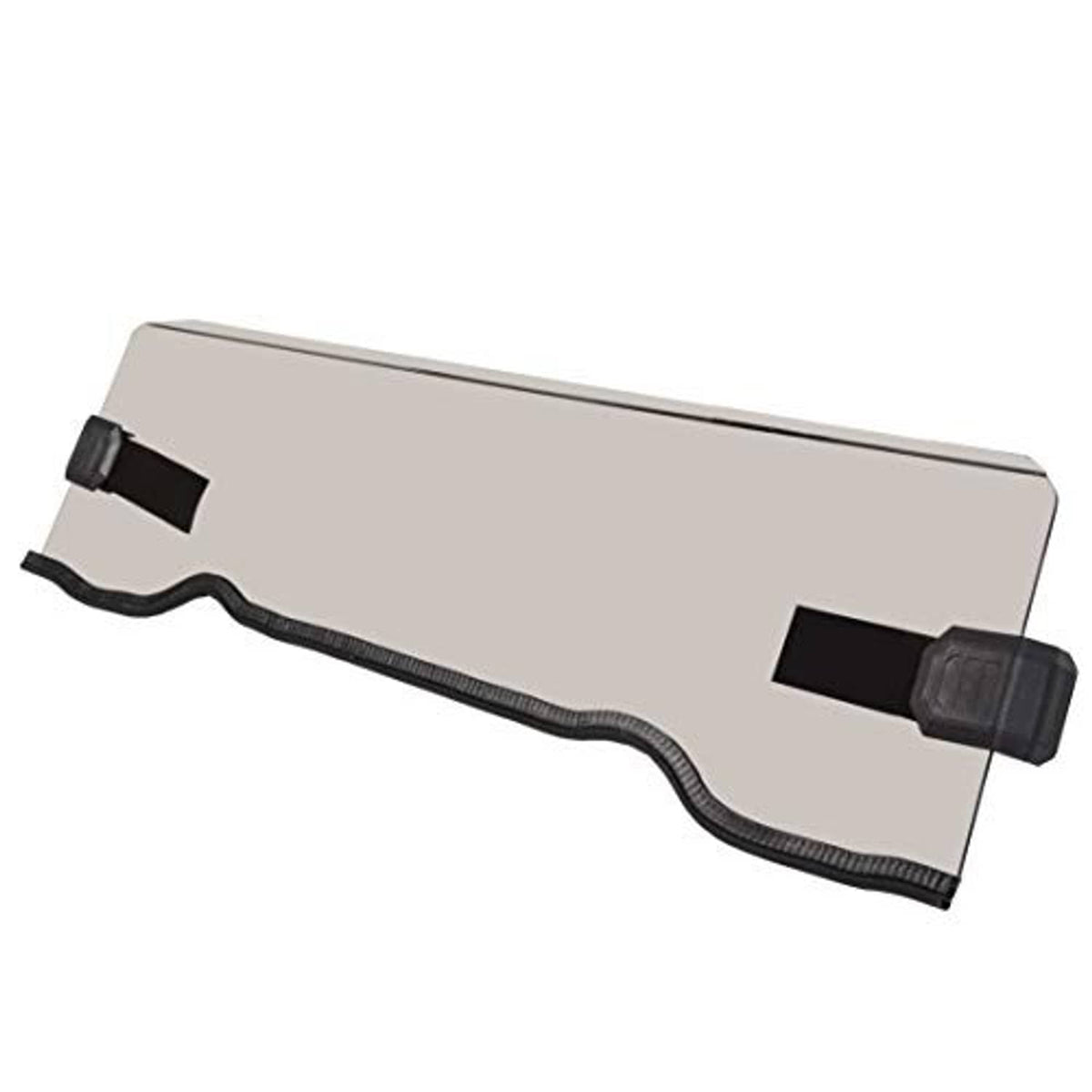 Tinted front half windshield with light tint panel, black mounting blocks and seal