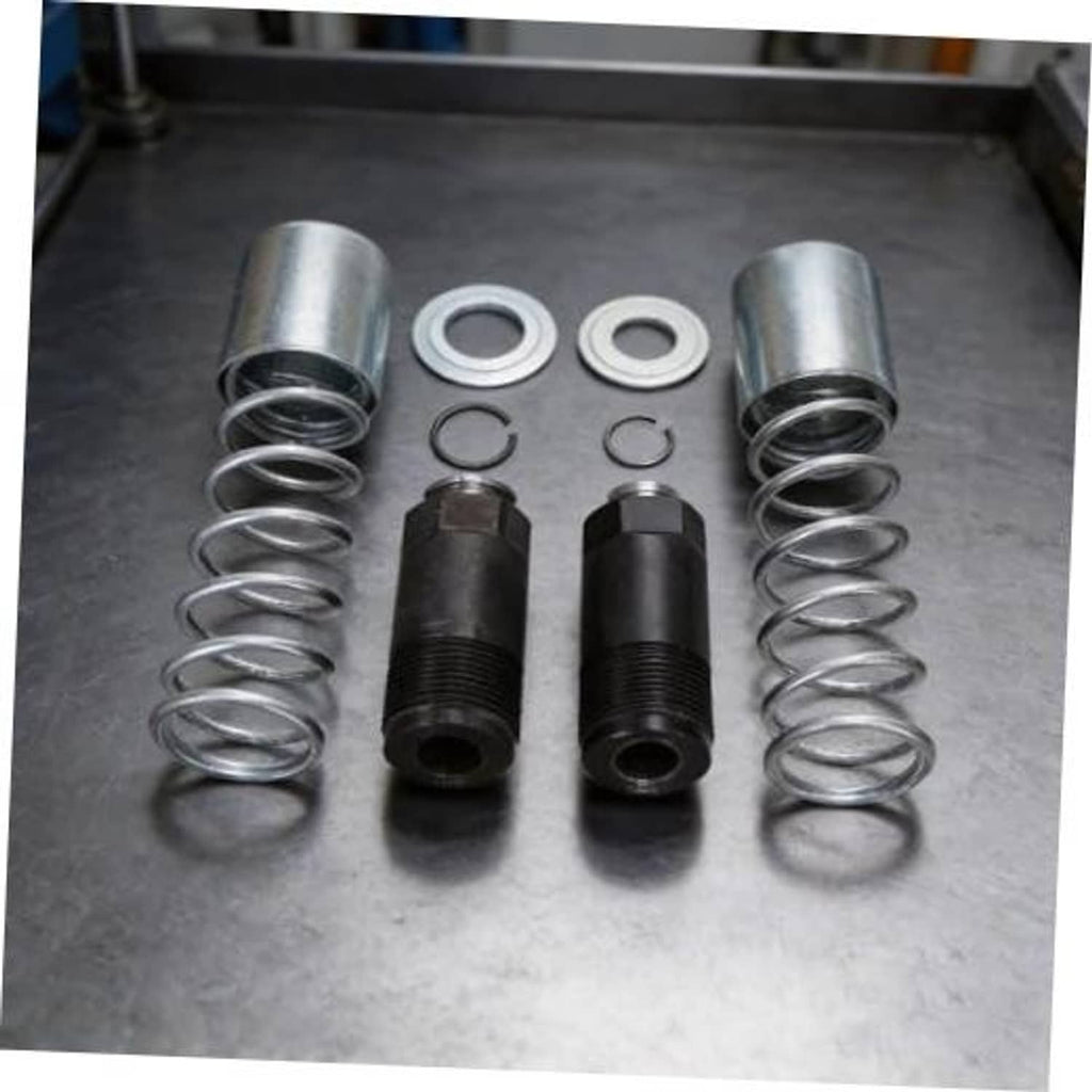 Hydraulic jack rebuild kit: coil springs, black cylinders, metal washers and O-rings