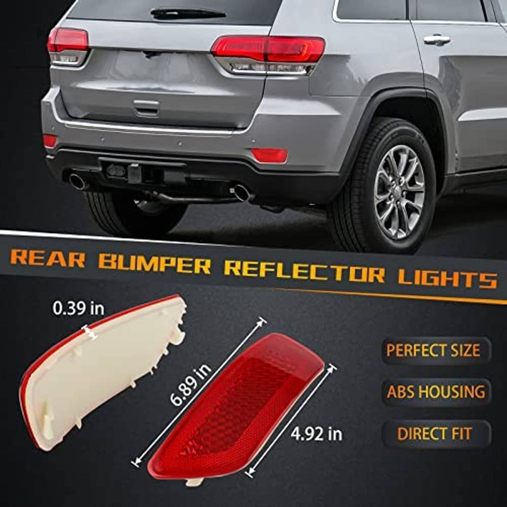 Red rear bumper reflector light with ABS housing and textured lens