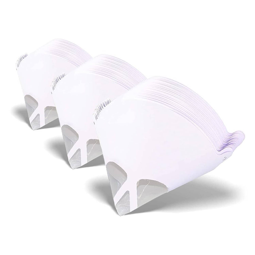Pack of white paint cone strainers with disposable filter paper sleeves