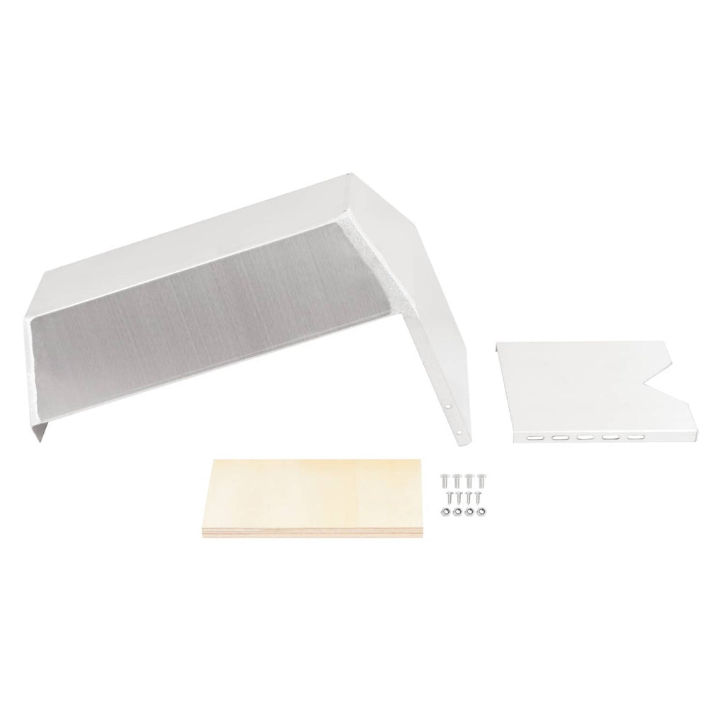 Aluminium steering console mount bracket with brushed panel and included hardware