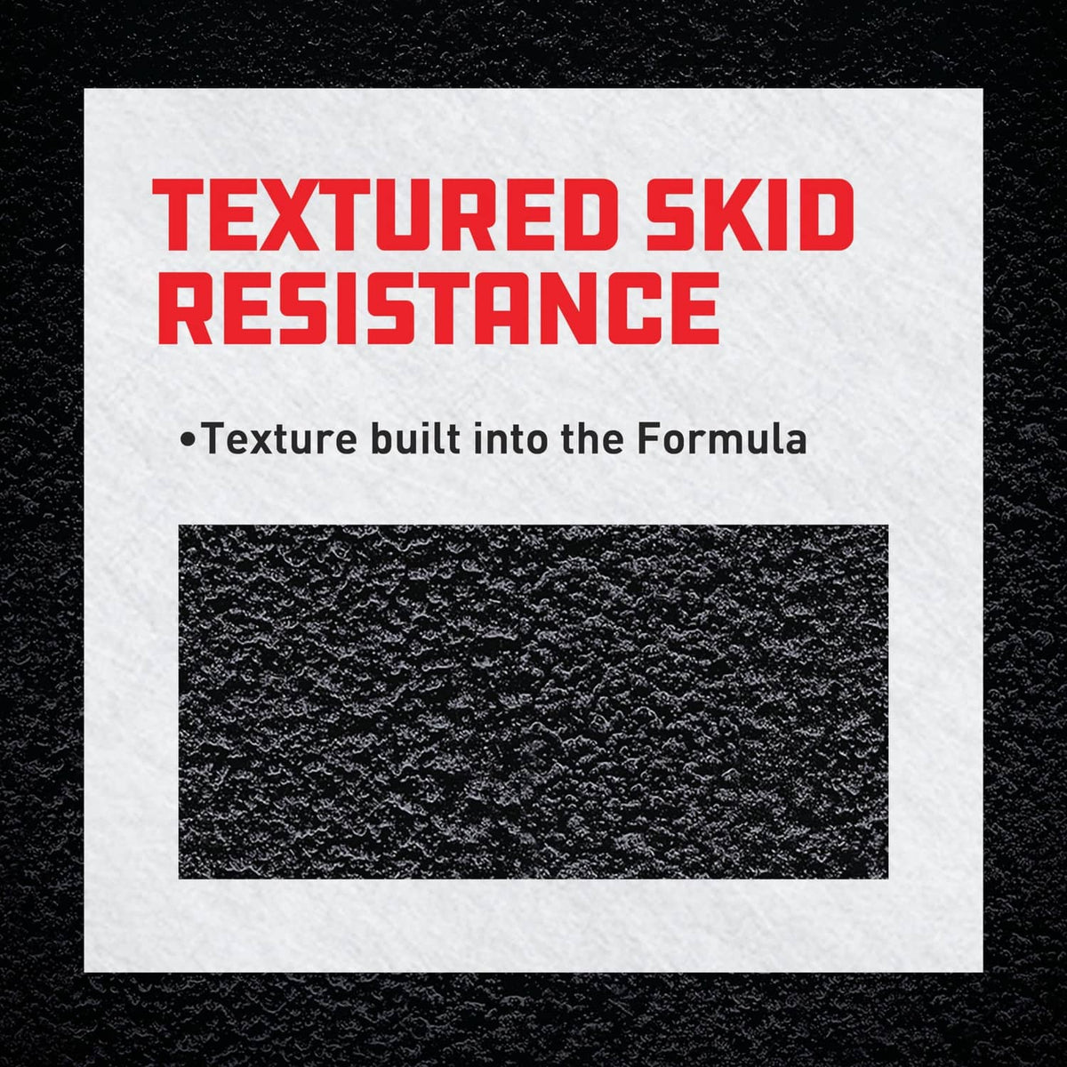 Herculiner label panel showing textured skid resistance
