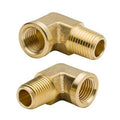 Brass 90° street elbow pipe fitting, 3/8 in NPT male to 3/8 in NPT female