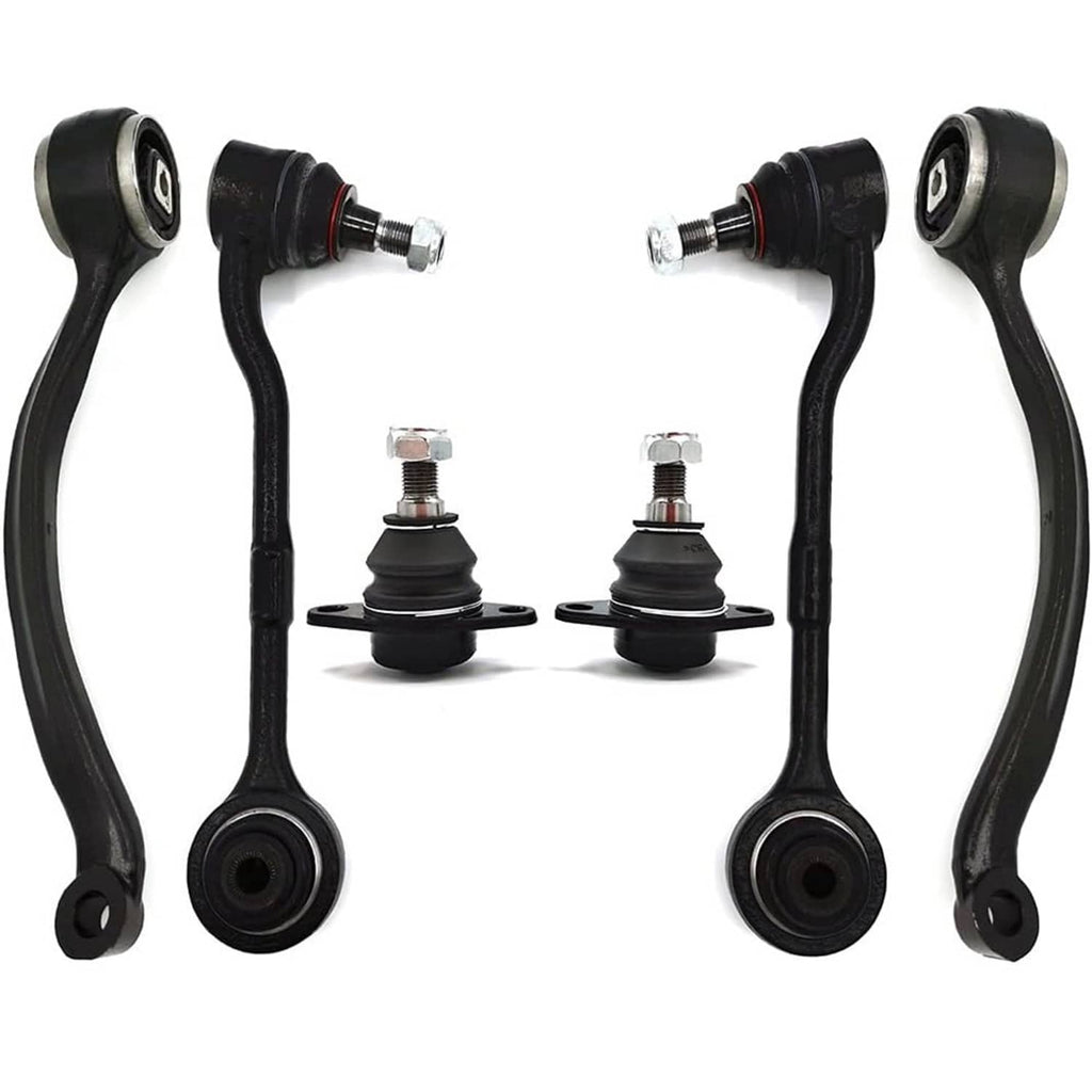 Front suspension kit with two control arms and two ball joints with mounting hardware