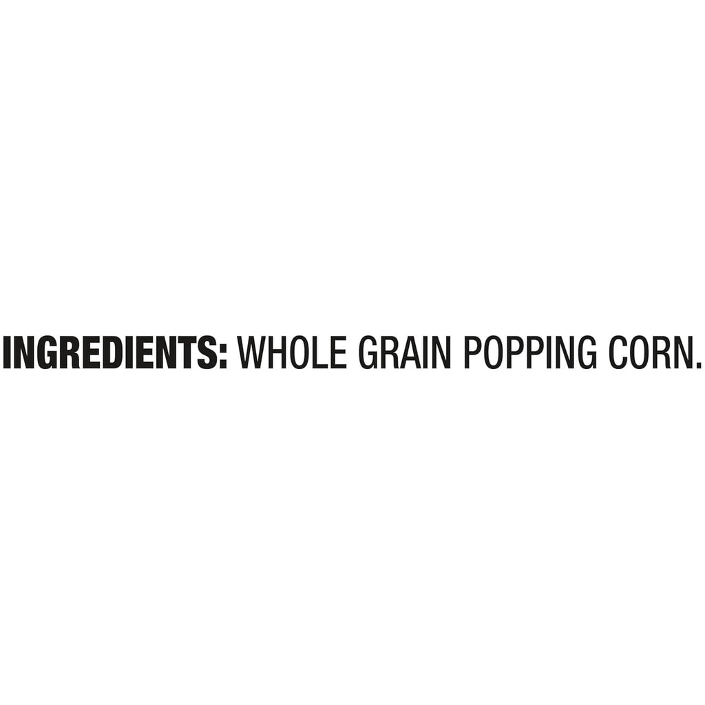 Ingredients panel: whole grain popping corn