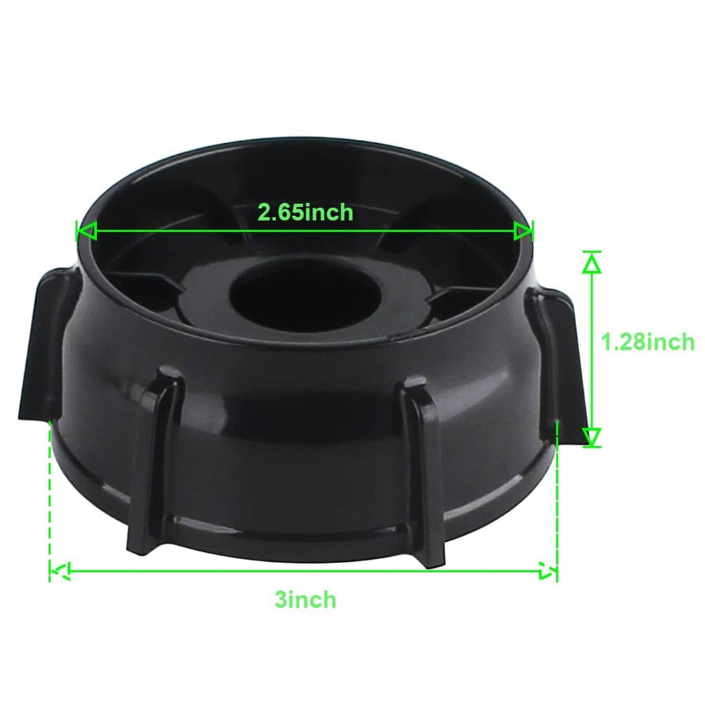 Black replacement blade base with dimensions: 3 in wide, 1.28 in high