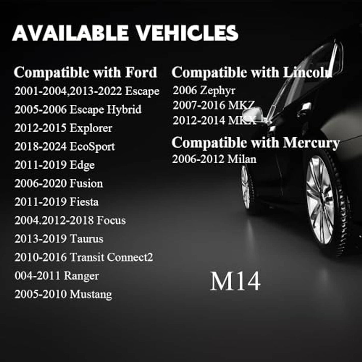 M14 oil drain plug gasket compatibility graphic overview