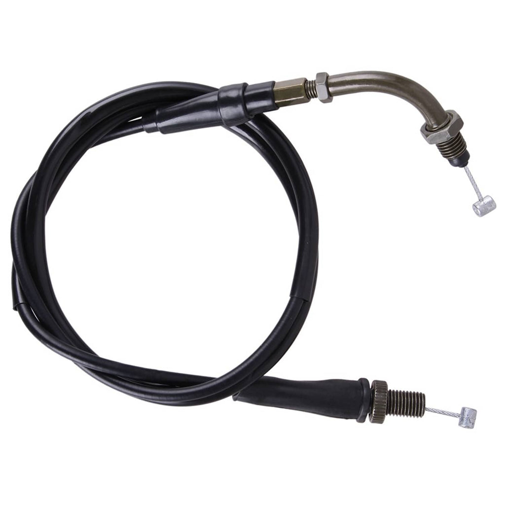 Throttle and clutch cable set, black housings with threaded adjuster ends