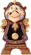 Cogsworth figurine in black-and-purple coat with gold pendant and blue accents