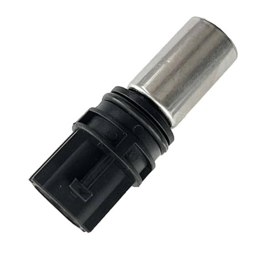 Crankshaft position sensor, black connector with silver cylindrical metal body