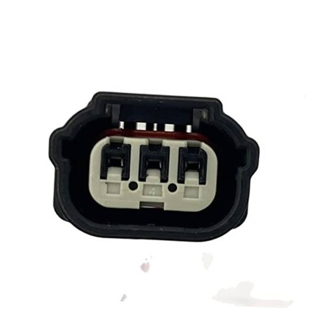 Crankshaft position sensor connector plug with three-pin socket and black housing
