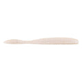 White pearl flat worm fishing bait, 3.6 in finesse soft plastic profile