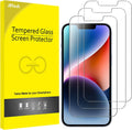 iPhone 14 Plus 6.7 tempered glass screen protectors, 3-pack box with three films