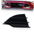 Black front bumper grille cover trim, right side, ABS plastic