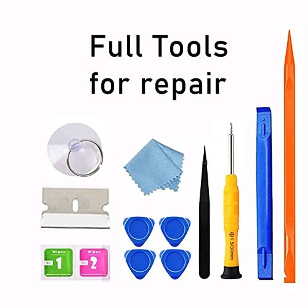 iPad screen replacement repair tools kit with suction and screwdrivers