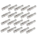 Set of silver mister nozzle tips with ridged brass body, 6mm fitting