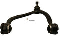 Front upper suspension control arm with ball joint and two rubber bushing ends