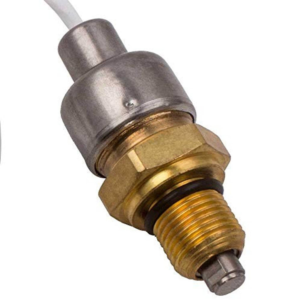 Turbo vane position sensor with gold-threaded brass connector and silver metal housing