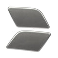 Pair of front bumper headlight washer nozzle cover caps, gray metallic finish