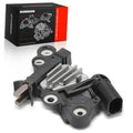 Alternator voltage regulator module with black housing and metal heat sink fins