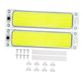 12-24V interior LED light bar with two COB panels and mounting screws, white light