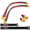 XT60 male-to-female adapter wire set, 10 AWG red/black cables with yellow XT60 connectors