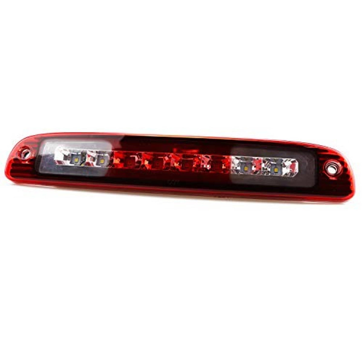 LED third brake light with red lens and visible internal LED circuit board