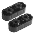 Black exhaust muffler hanger insulator set of 2 with circular mounting holes