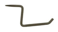 Dark brown metal self-tapping tree step with L-shaped hook and screw thread