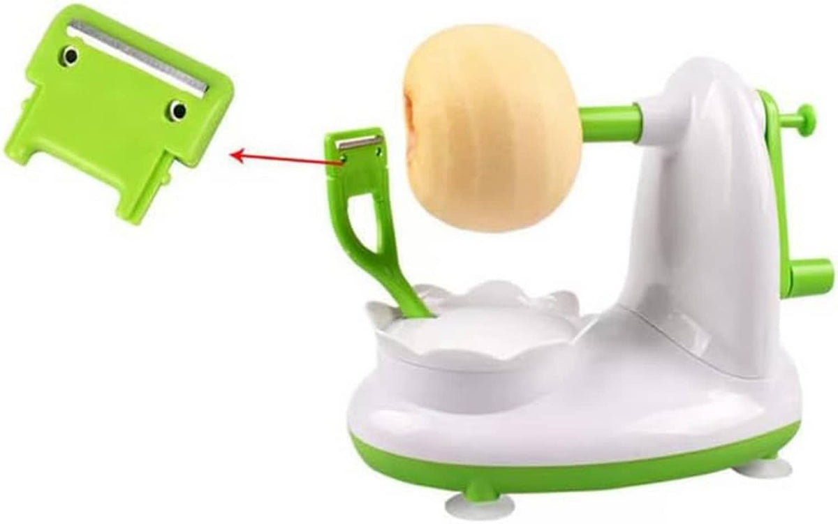 Green apple peeler replacement blade arm with metal scraper strip attached