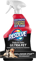 Resolve Ultra Pet carpet stain and odor remover spray bottle with trigger nozzle
