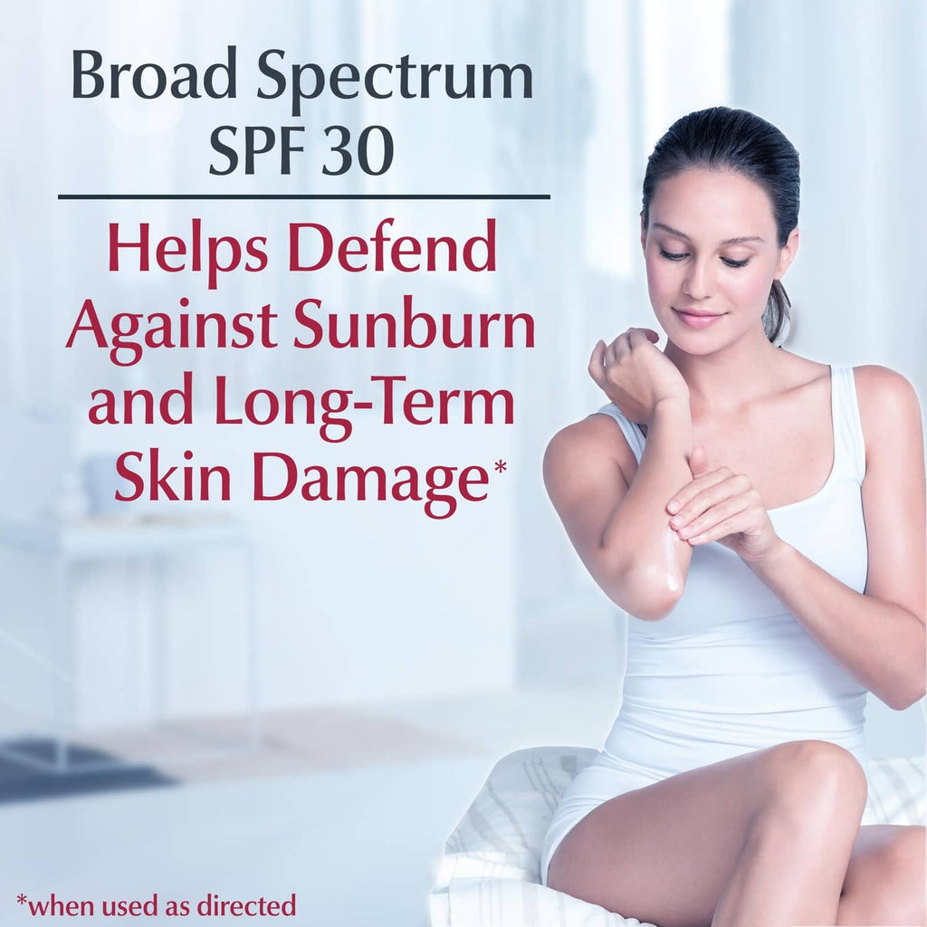 Broad spectrum SPF 30 sunscreen body cream helps defend against sunburn