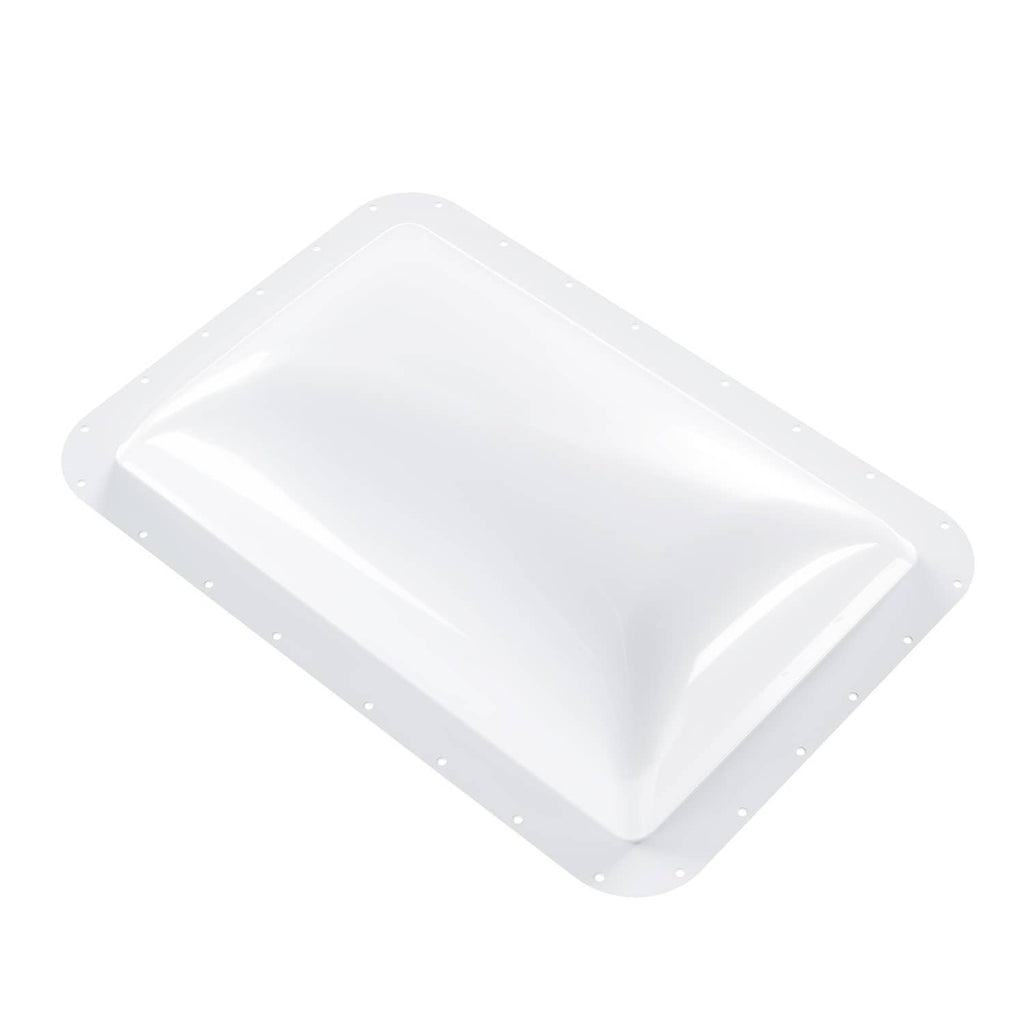 White rectangular skylight cover panel with raised center and mounting holes at corners