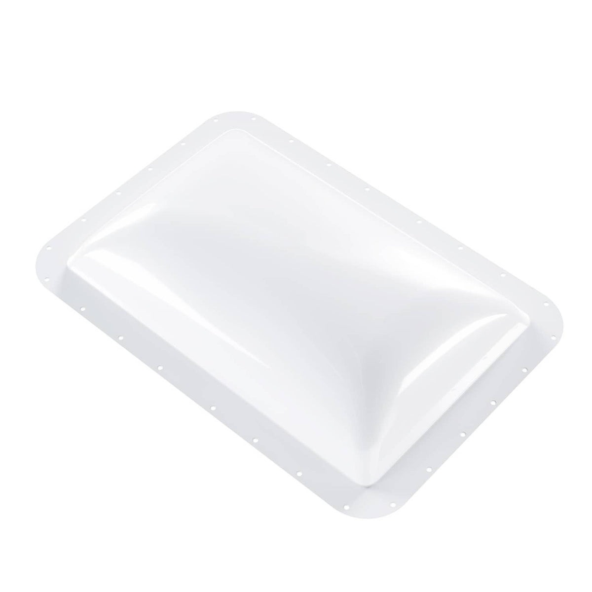 White rectangular skylight cover panel with raised center and mounting holes at corners