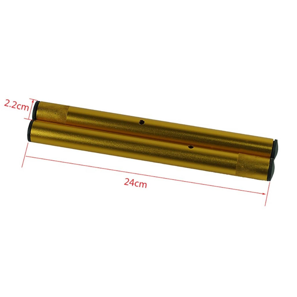 Gold adjustable handlebar bar with pre-drilled holes and end caps