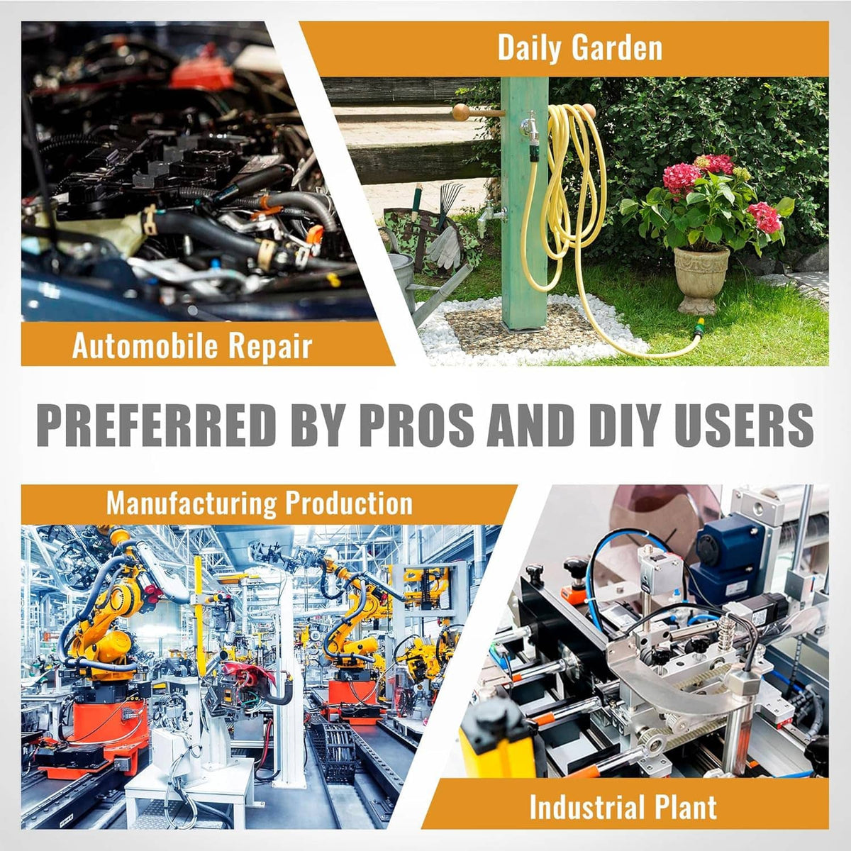 Brass pipe fittings assortment kit promotional collage for repair and outdoor use