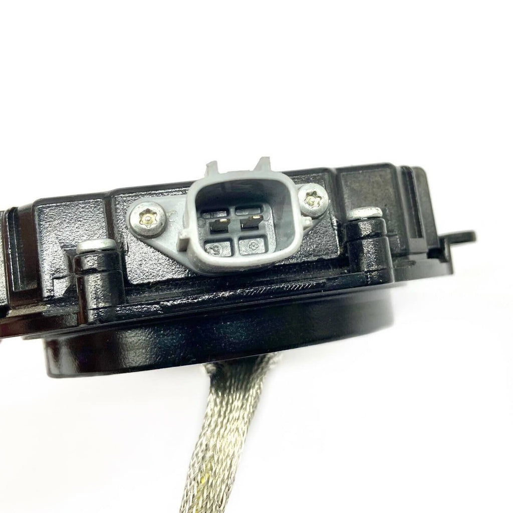 HID xenon control module close-up of electrical connector plug and wiring lead