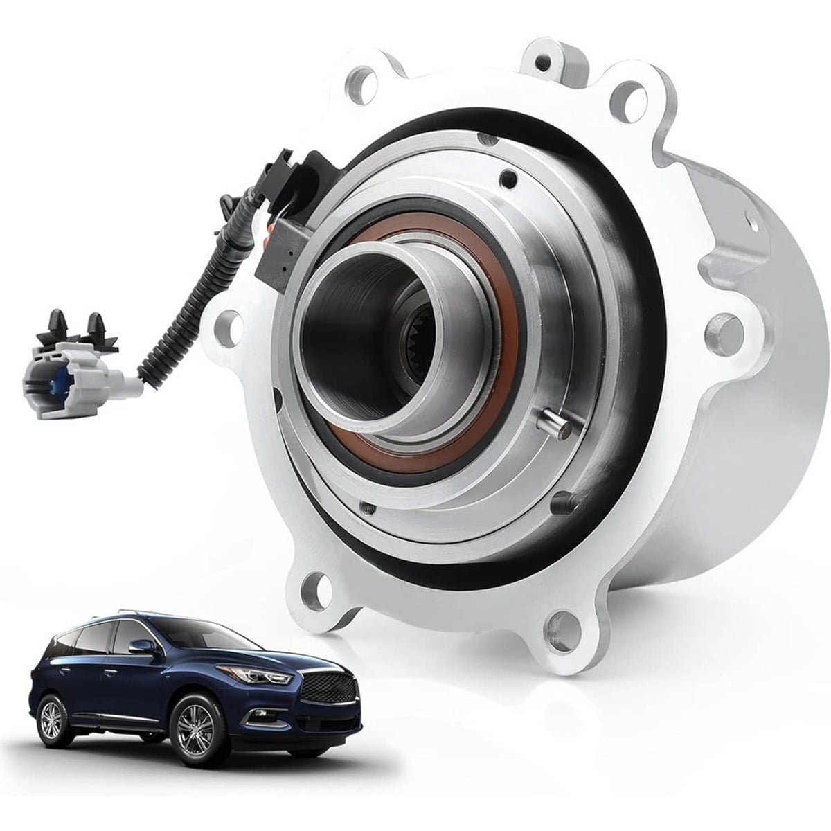 Rear differential coupling assembly with circular bearing housing and mounting holes