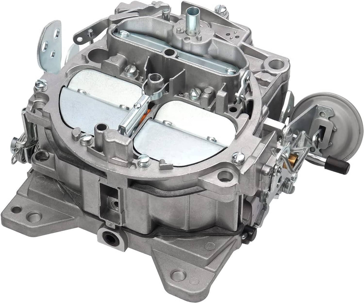 Rochester Quadrajet 4-barrel carburetor angled view with air horn assembly