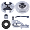 Metal clutch drum assembly kit with bearing and oil pump parts, silver and black