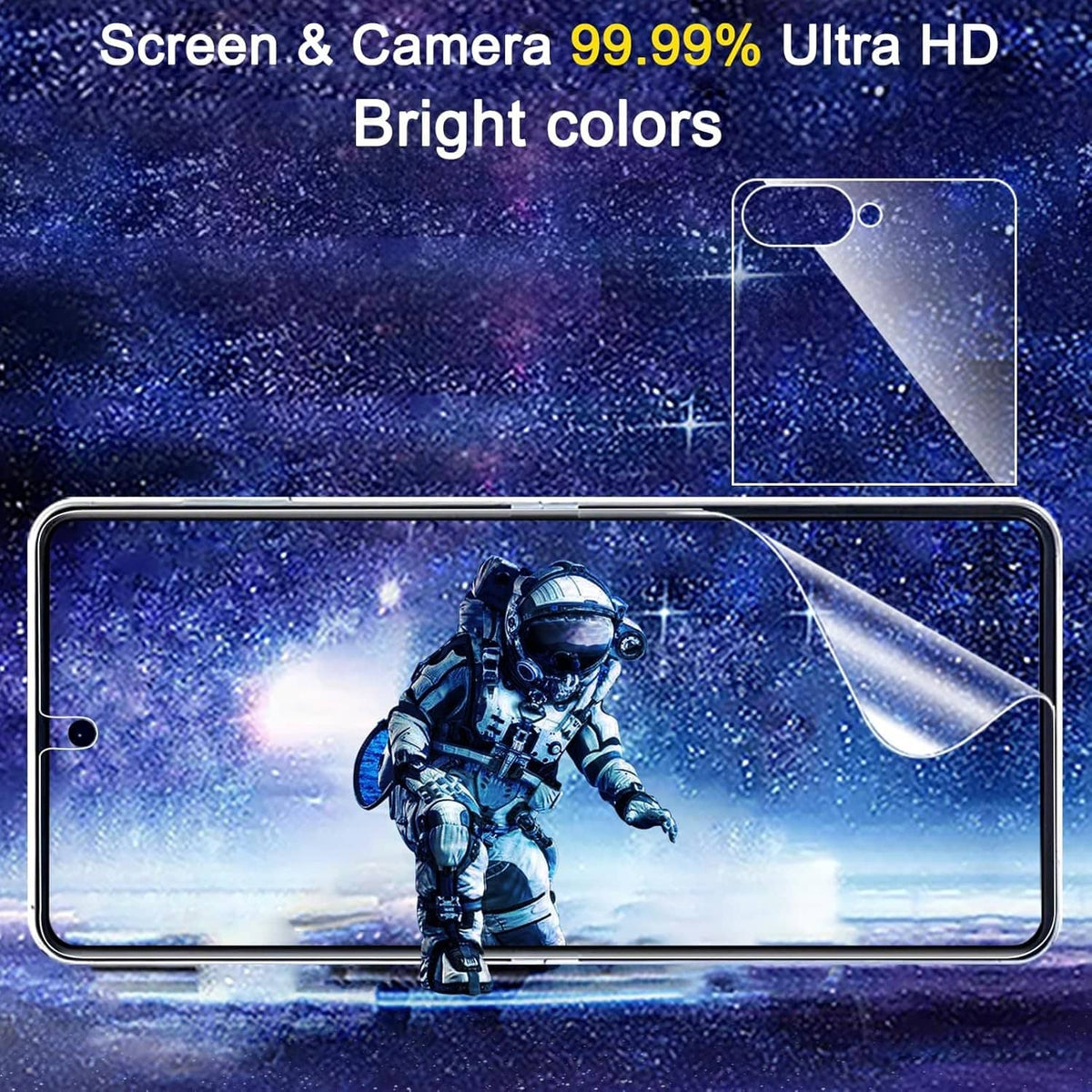 Ferilinso Z Flip privacy screen protector with camera cutout, black tinted screen cover