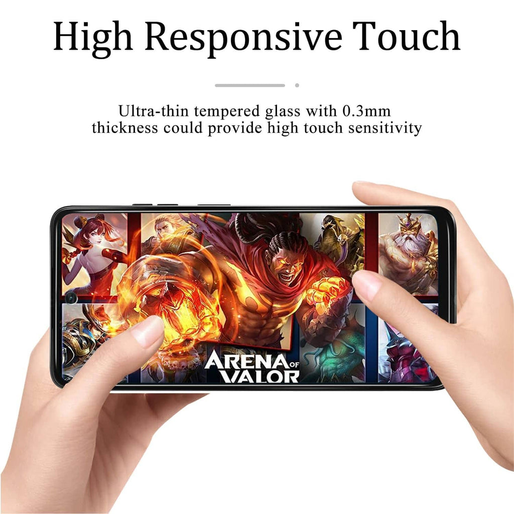 Ultra-thin tempered glass screen protector for responsive touch sensitivity