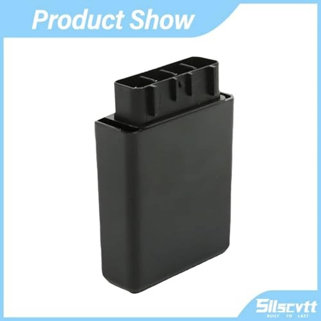 Black CDI ignition control box with top opening and multi-pin connector ports on side.