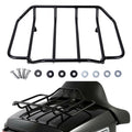 Black metal luggage top rack with side rails and mounting hardware kit