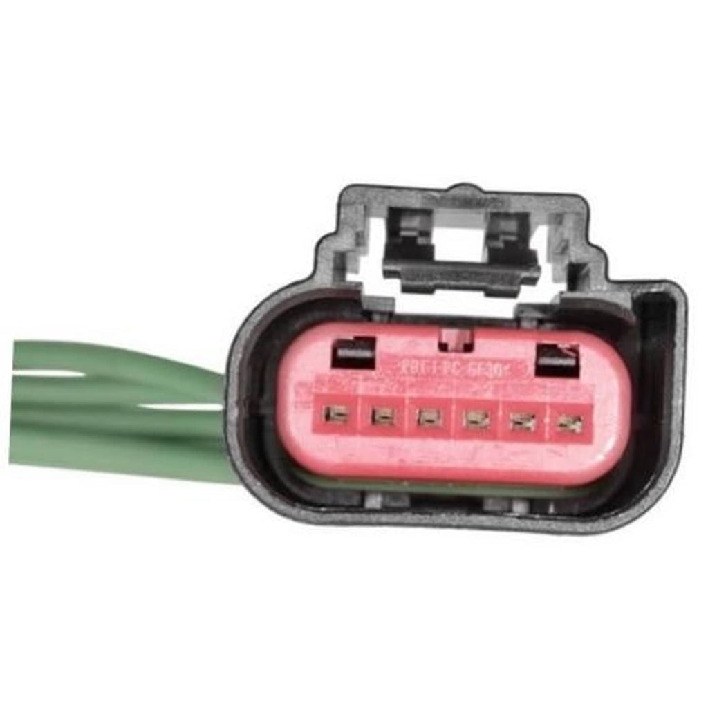 Throttle body actuator connector pigtail with pink female plug, grey housing, green wire