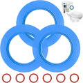 Flush valve seal set, 3-pack blue silicone O-rings with matching red rings
