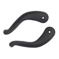 Black seat recliner handle lever set with two curved pulls and round mounting holes