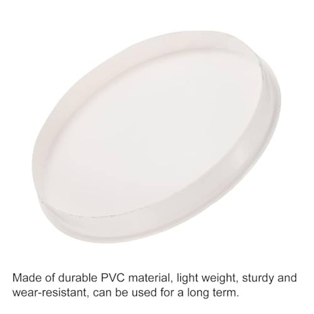 White round PVC pipe end cap plug, smooth curved edge