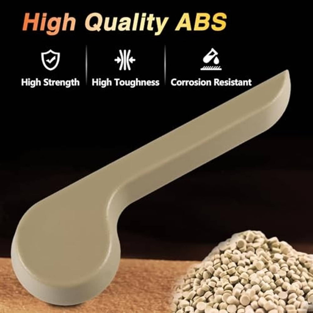 Beige ABS seat recliner pull handle with smooth curved grip